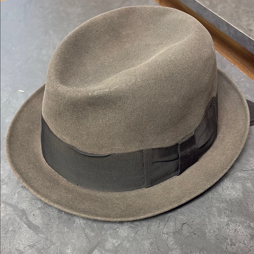 Stylish Gray Fedora Hat - image 1